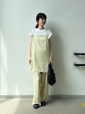 「アイテム（スラックス）」を使った、吉田（yoshida）さん（レディース・156cm）の夏コーディネート