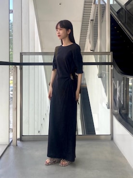 「アイテム（サンダル）」を使った、吉田（yoshida）さん（レディース・156cm）の夏コーディネート