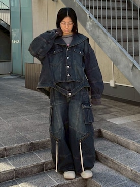 「Candy Stripper（キャンディストリッパー）のアイテム（パンツ）」を使った、CandyStripper_mikiさん（レディース・162cm）の春コーディネート