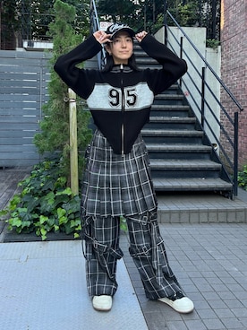 「プリーツ」｜CandyStripper_mikiさん（レディース・162cm）の秋コーディネート