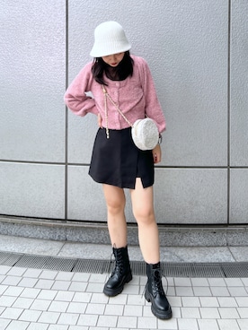 「FREE'S MART（フリーズマート）のアイテム（帽子）」を使った、chiyoさん（レディース・155cm）の秋コーディネート
