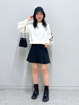 「FREE'S MART（フリーズマート）のアイテム（帽子）」を使った、chiyoさん（レディース・155cm）の冬コーディネート