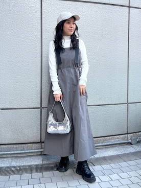 「FREE'S MART（フリーズマート）のアイテム（帽子）」を使った、chiyoさん（レディース・155cm）の冬コーディネート
