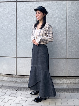 「FREE'S MART（フリーズマート）のアイテム（帽子）」を使った、chiyoさん（レディース・155cm）の冬コーディネート