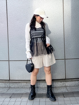 「FREE'S MART（フリーズマート）のアイテム（帽子）」を使った、chiyoさん（レディース・155cm）の冬コーディネート