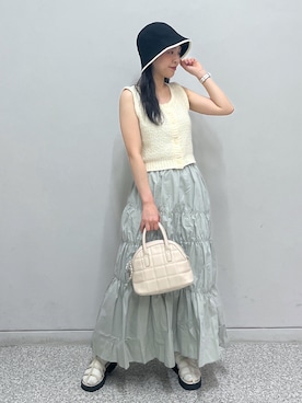 「FREE'S MART（フリーズマート）のアイテム（帽子）」を使った、chiyoさん（レディース・155cm）の春コーディネート