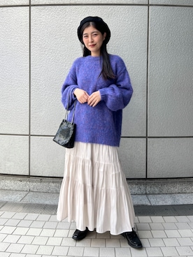 「FREE'S MART（フリーズマート）のアイテム（ハンチング/ベレー帽）」を使った、chiyoさん（レディース・155cm）の秋コーディネート