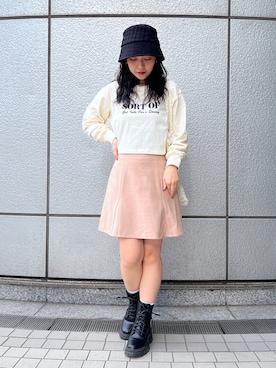 「FREE'S MART（フリーズマート）のアイテム（帽子）」を使った、chiyoさん（レディース・155cm）の冬コーディネート