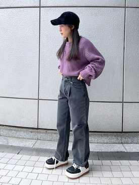 「FREE'S MART（フリーズマート）のアイテム（帽子）」を使った、chiyoさん（レディース・155cm）の秋コーディネート