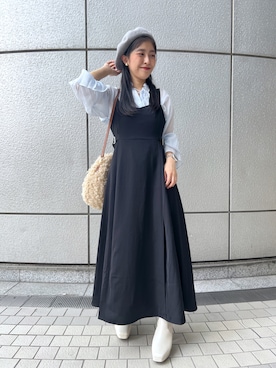 「FREE'S MART（フリーズマート）のアイテム（帽子）」を使った、chiyoさん（レディース・155cm）の秋コーディネート