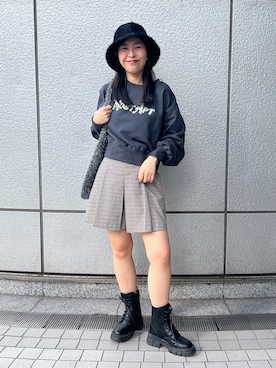 「FREE'S MART（フリーズマート）のアイテム（帽子）」を使った、chiyoさん（レディース・155cm）の冬コーディネート