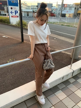 「アイテム（パンツ）」を使った、miyupanmanさん（レディース・145cm）の春コーディネート