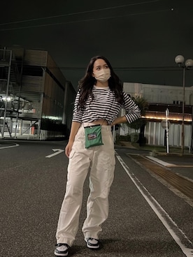 「アイテム（カーゴパンツ）」を使った、miyupanmanさん（レディース・145cm・10代）の秋コーディネート