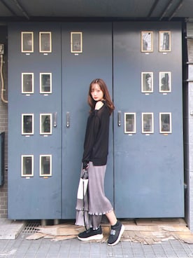 「BBYB（ビービーワイビー）のアイテム」を使った、和田瞳さん（レディース・161cm）の秋コーディネート