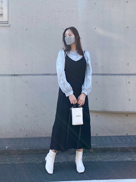 「冬色」｜和田瞳さん（レディース・161cm）の冬コーディネート