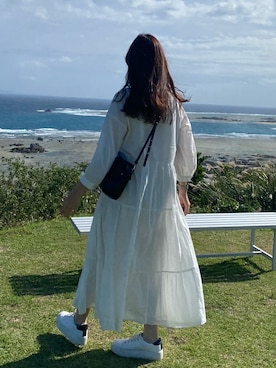 「FERRAGAMO（フェラガモ）のアイテム（ショルダーバッグ）」を使った、和田瞳さん（レディース・161cm）の冬コーディネート