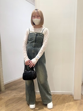 「tiptop（ティップトップ）のアイテム（オールインワン・サロペット）」を使った、aachan"tiptop+Pocketさん（レディース・160cm）の春コーディネート