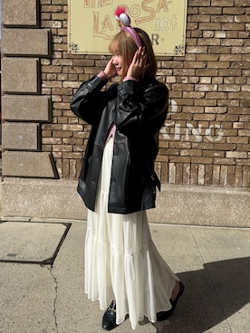 「earth music&ecology（アースミュージックアンドエコロジー）のアイテム」を使った、aachan"tiptop+Pocketさん（レディース・160cm）の春コーディネート