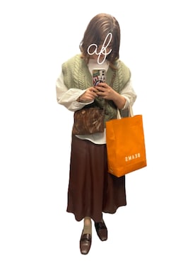 「ピスタチオ」｜「アイテム（ローファー）」を使った、ayanonさん（レディース・164cm）の秋コーディネート