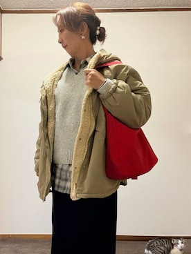 「Port（ポート）のアイテム」を使った、H&Msさん（レディース・165cm）の冬コーディネート