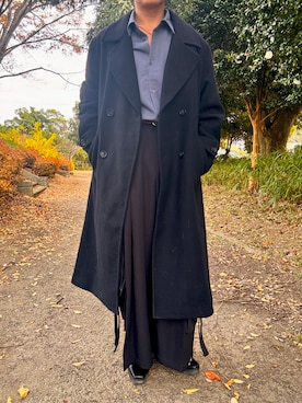 「アイテム（チェスターコート）」を使った、8apple8さん（メンズ・173cm）の秋コーディネート