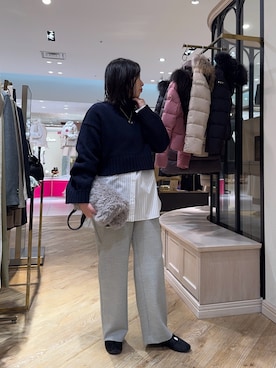 「レディースファッション」｜「アイテム（アクセサリー）」を使った、shiho.hさん（レディース・158cm）の秋コーディネート