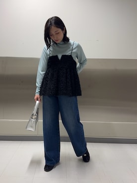「NOLLEY’S（ノーリーズ）のアイテム（ショルダーバッグ）」を使った、shiho.hさん（レディース・158cm）の秋コーディネート