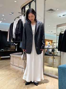 「marco masi（マルコマージ）の【MARCO MASI/ マルコマージ】ミニキューブムートンバッグ（ショルダーバッグ）」を使った、shiho.hさん（レディース・158cm）の秋コーディネート