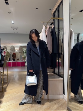 「アイテム（その他アウター、ブルー系）」を使った、shiho.hさん（レディース・158cm）の秋コーディネート