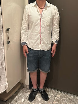 「アイテム（ローファー）」を使った、hidekun23さん（メンズ・168cm・40代）の夏コーディネート