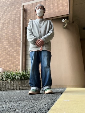 「アイテム（キャスケット）」を使った、hidekun23さん（メンズ・168cm）の冬コーディネート