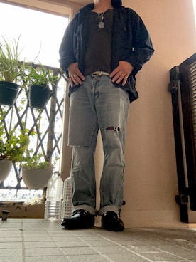 「アイテム（ローファー）」を使った、hidekun23さん（メンズ・168cm）の秋コーディネート