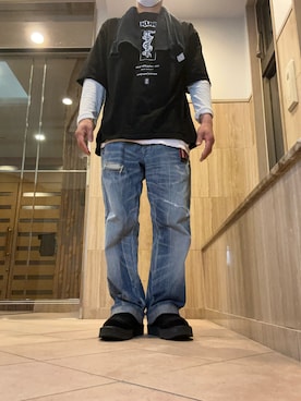 「アイテム（トップス）」を使った、hidekun23さん（メンズ・168cm）の秋コーディネート