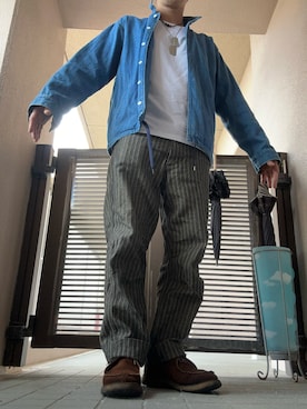 「アイテム（デニムジャケット）」を使った、hidekun23さん（メンズ・168cm・40代）の秋コーディネート