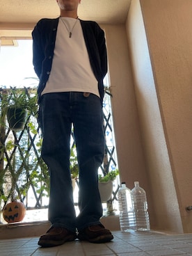 「アイテム（カーディガン/ボレロ）」を使った、hidekun23さん（メンズ・168cm）の秋コーディネート