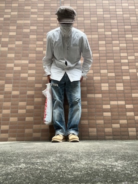 「アイテム（キャスケット）」を使った、hidekun23さん（メンズ・168cm）の春コーディネート