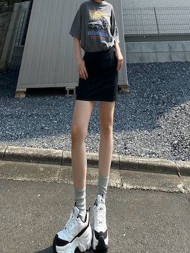 「アイテム（Tシャツ/カットソー）」を使った、 asukaさん（レディース・172cm）の夏コーディネート
