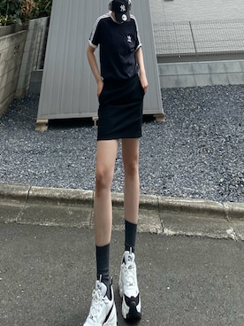 「アイテム（キャップ）」を使った、 asukaさん（レディース・172cm）の夏コーディネート