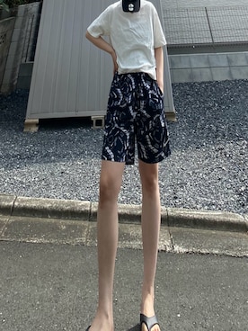 「OOFOS（ウーフォス）のアイテム」を使った、 asukaさん（骨格ナチュラル・レディース・172cm）の夏コーディネート