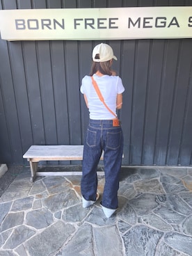 「FULLCOUNT（フルカウント）のアイテム」を使った、momokaさん（レディース・167cm）の夏コーディネート