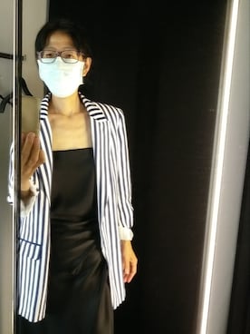 「ZARA（ザラ）のアイテム（Tailored jacket、ブルー系）」を使った、guresu1234さん（レディース）の冬コーディネート