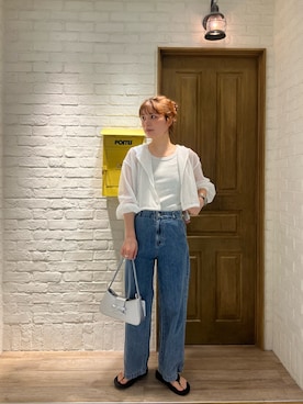 「大人カジュアルコーデ」｜「アイテム（パーカー）」を使った、kotani.さん（レディース・165cm）の夏コーディネート
