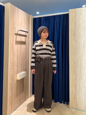 「アイテム（ボディバッグ/ウエストポーチ）」を使った、kotani.さん（レディース・165cm）の秋コーディネート