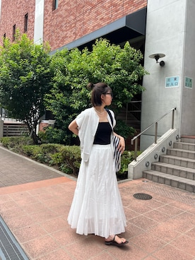 「GEVACO（ゲバコ）のアイテム」を使った、kotani.さん（レディース・165cm）の夏コーディネート
