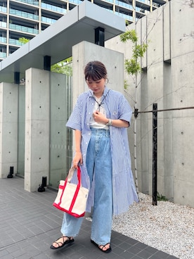 「みんなの白Tフェス」｜「アイテム（ワンピース/ドレス）」を使った、kotani.さん（レディース・165cm）の夏コーディネート