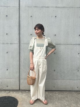 「fredy emue（フレディエミュ）のアイテム（サロペット/オーバーオール）」を使った、kotani.さん（レディース・165cm）の夏コーディネート