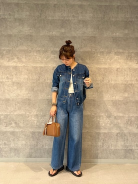 「アイテム（デニムジャケット）」を使った、kotani.さん（レディース・165cm）の夏コーディネート