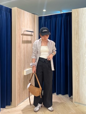 「アイテム（チノパンツ）」を使った、kotani.さん（レディース・165cm）の夏コーディネート