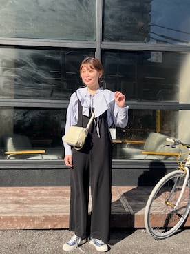 「fredy emue（フレディエミュ）のアイテム（サロペット/オーバーオール）」を使った、kotani.さん（レディース・165cm）の春コーディネート