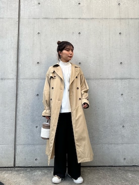 「重ね着ベストシーズン」｜「アイテム（トレンチコート）」を使った、kotani.さん（レディース・165cm）の秋コーディネート